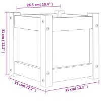 vidaXL Odlingslåda vit 31x31x31 cm massiv furu - Bild 11