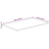 vidaXL Bordsskiva 100x60x2,5 cm levande kant massivt mangoträ - Bild 9