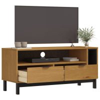 vidaXL Tv-bänk FLAM 110x40x50 cm massiv furu - Bild 3