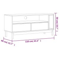 vidaXL Tv-bänk FLAM 110x40x50 cm massiv furu - Bild 10