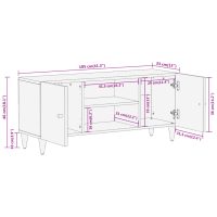 vidaXL Tv-bänk 105x33x46 cm massivt mangoträ - Bild 10