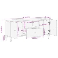 vidaXL Tv-bänk 105x33x46 cm massivt mangoträ - Bild 11