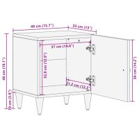 vidaXL Nattduksbord 40x33x46 cm massivt mangoträ - Bild 12