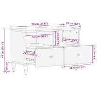 vidaXL Tv-bänk 70x33x46 cm massivt mangoträ - Bild 11