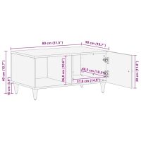 vidaXL Soffbord 80x50x40 cm massivt mangoträ - Bild 12