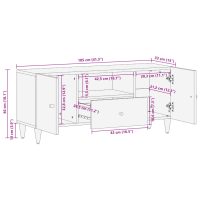 vidaXL Tv-bänk 105x33x46 cm massivt mangoträ - Bild 11