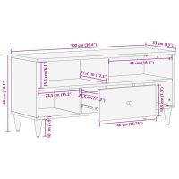 vidaXL Tv-bänk 100x33x46 cm massivt mangoträ - Bild 11