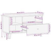 vidaXL Tv-bänk 80x33x46 cm massivt mangoträ - Bild 12