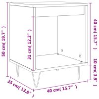 vidaXL Sängbord 2 st betonggrå 40x35x50 cm konstruerat trä - Bild 10