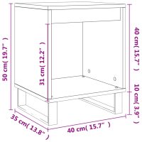 vidaXL Sängbord 2 st vit 40x35x50 cm konstruerat trä - Bild 10