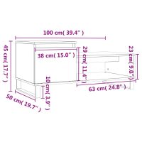 vidaXL Soffbord svart 100x50x45 cm konstruerat trä - Bild 12