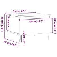 vidaXL Soffbord 2 st vit högglans 50x46x35 cm konstruerat trä - Bild 12