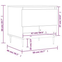 vidaXL Soffbord svart 50x46x50 cm konstruerat trä - Bild 11