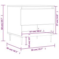 vidaXL Soffbord vit högglans 50x46x50 cm konstruerat trä - Bild 11