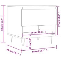 vidaXL Soffbord 2 st svart 50x46x50 cm konstruerat trä - Bild 12