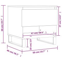 vidaXL Soffbord svart 50x46x50 cm konstruerat trä - Bild 11