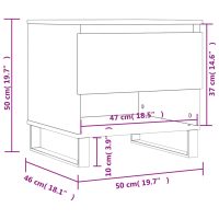 vidaXL Sidobord 2 st brun ek 50x46x50 cm konstruerat trä - Bild 12