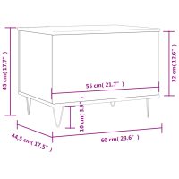 vidaXL Soffbord rökfärgad ek 60x44,5x45 cm konstruerat trä - Bild 11