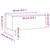 vidaXL Soffbord vit högglans 90x44,5x45 cm konstruerat trä - Bild 11