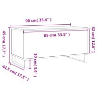 vidaXL Soffbord betonggrå 90x44,5x45 cm konstruerat trä - Bild 11