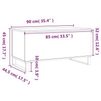 vidaXL Soffbord grå sonoma 90x44,5x45 cm konstruerat trä - Bild 11