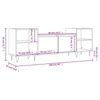 vidaXL Tv-bänk vit 160x35x55 cm konstruerat trä - Bild 11