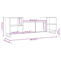 vidaXL TV-skåp svart 160x35x55 cm konstruerat trä - Bild 11