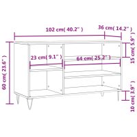 vidaXL Skoskåp vit 102x36x60 cm konstruerat trä - Bild 10