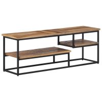 vidaXL Tv-bänk 110x30x39 cm massiv återvunnen teak - Bild 9