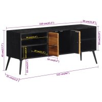 vidaXL Tv-bänk 112x31x45 cm massiv återvunnen teak - Bild 10