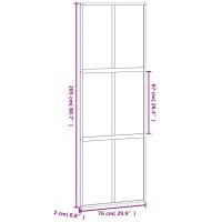 vidaXL Skjutdörr vit 76x205 cm härdat glas och aluminium - Bild 8