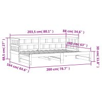 vidaXL Dagbädd med extrasäng 80x200 cm massiv furu - Bild 11