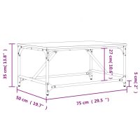 vidaXL Soffbord svart 75x50x35 cm konstruerat trä - Bild 9