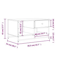 vidaXL Soffbord svart 85,5x51x45 cm konstruerat trä - Bild 11