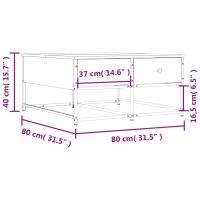 vidaXL Soffbord brun ek 80x80x40 cm konstruerat trä - Bild 11