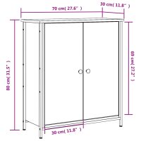 vidaXL Byrå brun ek 70x30x80 cm konstruerat trä - Bild 11