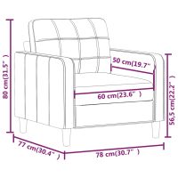 vidaXL Fåtölj ljusgul 60 cm tyg - Bild 8