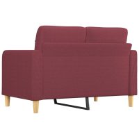 vidaXL 2-sitssoffa vinröd 120 cm tyg - Bild 5