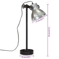 vidaXL Skrivbordslampa 25W vintage silver 15x15x55 cm E27 - Bild 11