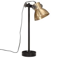 vidaXL Skrivbordslampa 25 W antik mässing 15x15x55 cm E27 - Bild 2