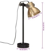 vidaXL Skrivbordslampa 25 W antik mässing 15x15x55 cm E27 - Bild 11