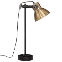 vidaXL Skrivbordslampa 25 W antik mässing 15x15x55 cm E27 - Bild 4