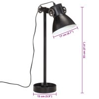 vidaXL Skrivbordslampa 25 W svart 15x15x55 cm E27 - Bild 11