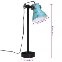 vidaXL Skrivbordslampa 25 W nött blå 15x15x55 cm E27 - Bild 11