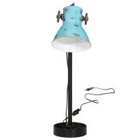 vidaXL Skrivbordslampa 25 W nött blå 15x15x55 cm E27 - Bild 3