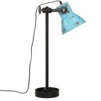 vidaXL Skrivbordslampa 25 W nött blå 15x15x55 cm E27 - Bild 4