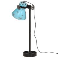 vidaXL Skrivbordslampa 25 W nött blå 15x15x55 cm E27 - Bild 5