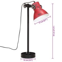 vidaXL Skrivbordslampa 25 W nött röd 15x15x55 cm E27 - Bild 11