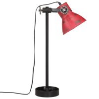 vidaXL Skrivbordslampa 25 W nött röd 15x15x55 cm E27 - Bild 4