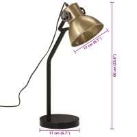 vidaXL Skrivbordslampa 25 W antik mässing 17x17x60 cm E27 - Bild 11